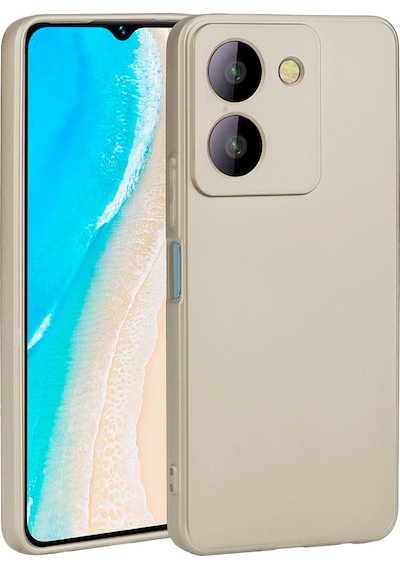 Zore Vivo Y36 4g Kılıf Premier Silikon Kapak - Gold Gold
