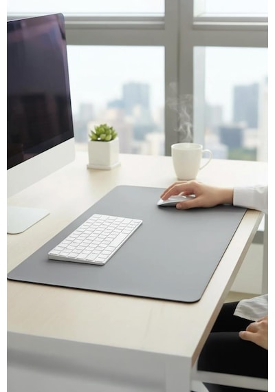 Gaming Oyuncu Klavye Fare Altlığı Kaymaz Taban Büyük Mouse Pad Pu Gr 1200 600mm Gri
