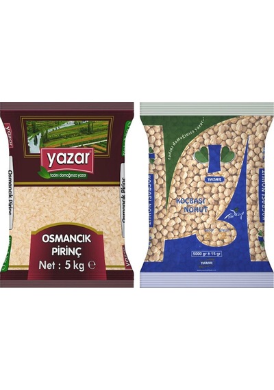 Yazar Osmancık Pirinç 5 KG + Yazar Koçbaşı Nohut 5 KG