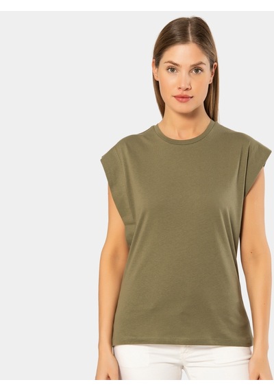 Türen Kadın Vatka Görünümlü T-shirt 3401/haki 001