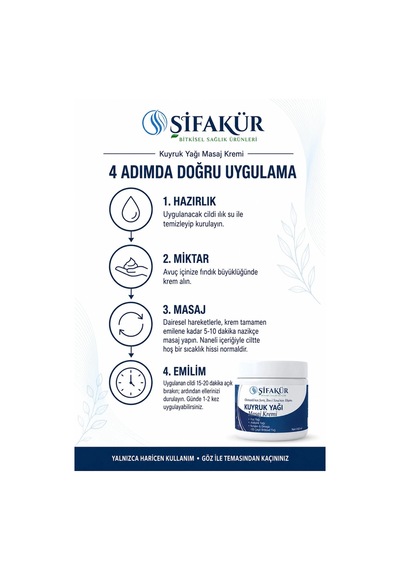 Kuyruk Yağı Kremi 350 ml Kuyruk Yağlı Masaj Kremi Kaz Yağı Alabalık Yağı Kolajenli