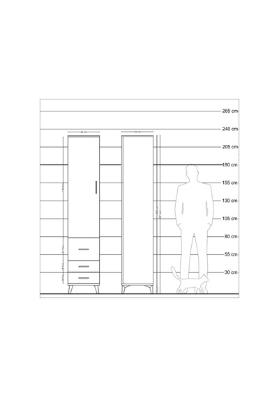 Hyperion Dolap 2 Raflı 3 Çekmeceli Tek Askılı 44x44x221 Çam-antrasit Atlas Çam Hyperion Dolap 2 Raflı 3 Çekmeceli Tek Askılı 44x44x221 Çam-antrasit Atlas Çam