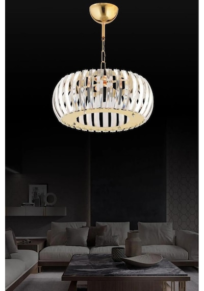 İstanbul Avize Venüs Gold 22 Cm Kristal Taşlı Avize