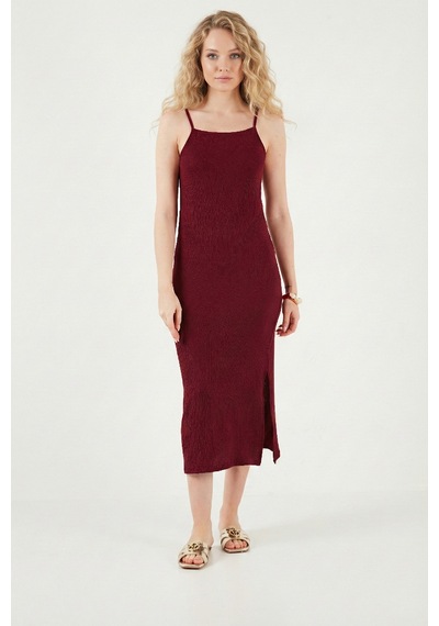 Lela Bayan Elbise 5865573 Bordo Bordo