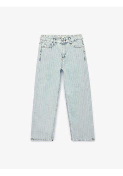 Koton Straight Taşlı Mavi Kadın Jean Pantolon 6sal40024md Mavi
