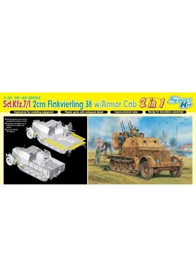 Dragon 6533 1/35 Ölçek, Sd.kfz.7/1 2cm Flakvierling 38 Uçaksavar Kamyonu Plastik Model Kiti-48983