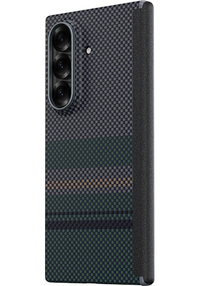 Galaxy Z Fold 7 Uyumlu Kılıf M-safe Şarj Özellikli Karbon Fiber Benks Aurora Armorair Kevlar Yeşil