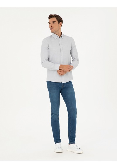Pierre Cardin Erkek Gri Gömlek Desenli 50291042-vr024 Gri