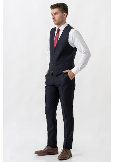 White Stone Piacenza Ty2002 Slim Fit 6 Drop Düz Takım Elbise Laci - 52 Lacivert