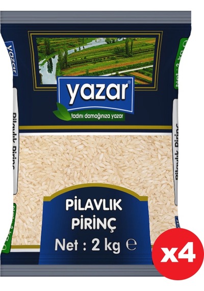 Yazar Pilavlık Pirinç 4 x 2 KG