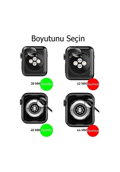 Apple Watch Seri 38mm /40mm /41mm İle Uyumlu Kasa Ve Ekran Koruyucu Kılıf Temperli Cam 360 Derece Koruyucu