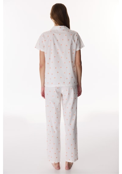 Penti Kırık Beyaz Peach Pamuklu Gömlek Pantolon Pijama Takımı