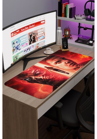 Stranger Things 2 V3 90x40 Xxl Gaming Kauçuk Kaymaz Taban Mouse Pad Fare Altlığı