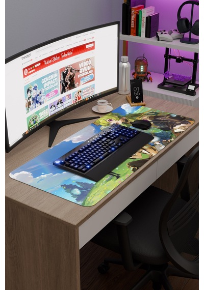 Sucrose Genshin Impact Anime Oyuncu V5 - 90x40 Xxl Gaming Mouse Pad Fare Altlığı