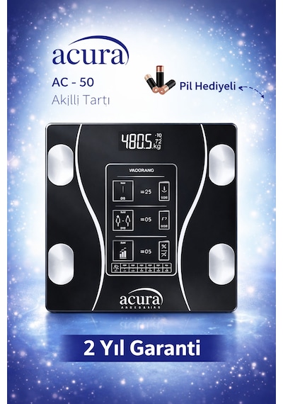 Acura Ac50 Smartscale Vücut Analizli Bluetooth Akıllı Tartı