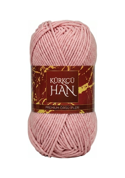Kürkçü Han Cotton Comfort 100gr Pamuklu Makrome Punch Amigurumi Örgü İpi - Pudra Pembesi