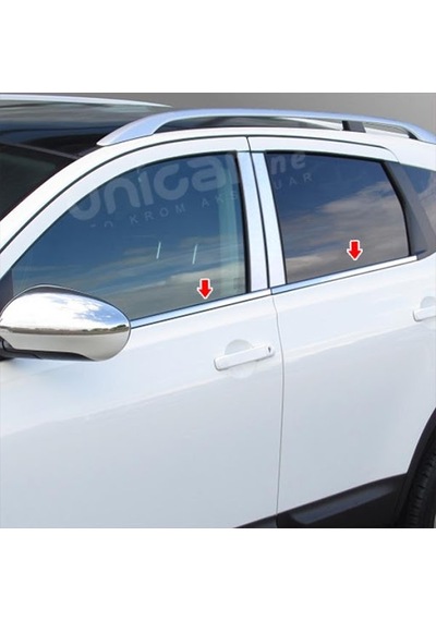 Nissan Qashqai Cam Çıtası 2010 - 2014 4 Parça Krom P.Çelik Paslan