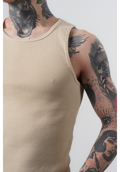 Respire Erkek Tank Top Atlet Bej