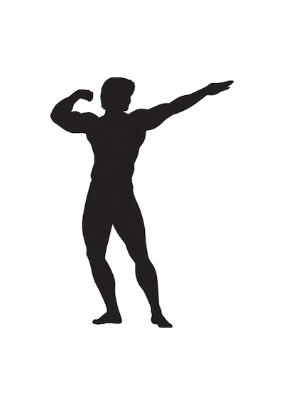 Body Gym Folyo Sticker Derstv1098 70cm Uzunluk Siyah