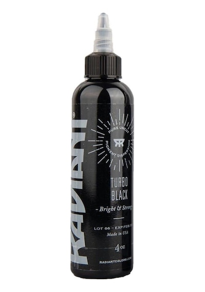 Turbo Black - Radiant Tattoo Dövme Boyası - 4oz/120ml
