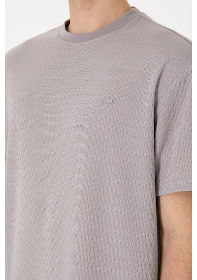 U.S. Polo Assn. Erkek Comfort Fit Bisiklet Yaka Koyu Gri Tişört 50308814-VR080