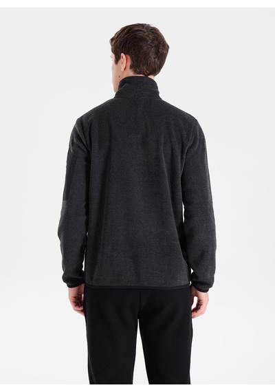 National Geographic N6wm-swt4333 Antrasit Melanj Erkek Dik Yaka Relaxed Polar Sweatshirt