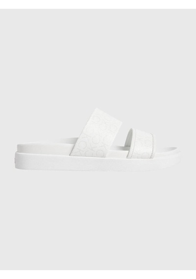 Calvin Klein Flat Slıde Epı Mono, 0k6 Beyaz Kadın Terlik