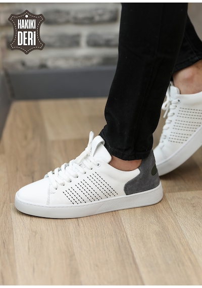 Hakiki Deri Rahat Giymli Günlük Sneaker Erkek Ayakkabı Daks6558 001