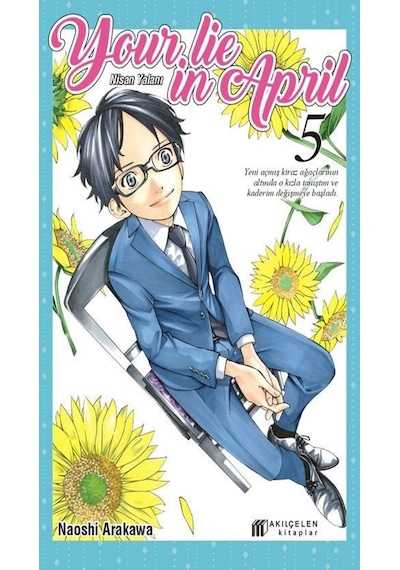 Your Lie İn April 1-2-3-4-5 Manga Seti 5 Kitap / Anime-manga Sticker Ve Kartpostal