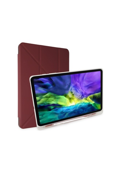 İpad Air 2 9.7 Uyumlu Kılıf Kalem Bölmeli Uyku Modlu Smart Case - Mor Kapaklı Kılıf