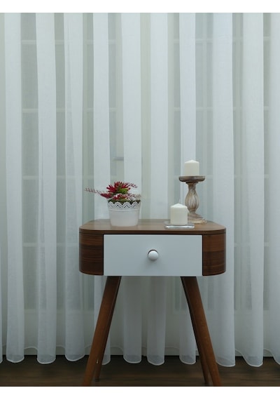 Evdepo Home Kullanıma Hazır Keten Tül Perde (540841891)