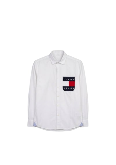 Tommy Hilfiger Erkek Yazlık Spor Gömlek Beyaz