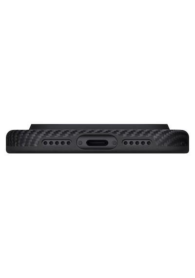 Apple Uyumlu iPhone 17 Pro Kılıf M-safe Şarjlı Aramid Fiber Pitaka Military-grade Classic Seri Kapak Siyah Siyah