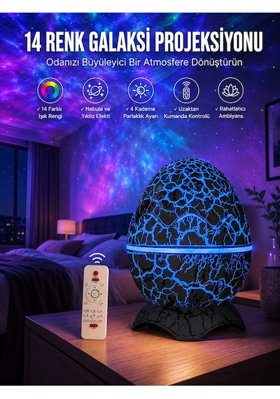 Yumurta Şeklinde Su Dalgalı Bluetooth Speaker Lamba Renkli Şarjlı Yeni Nesil - Lisinya