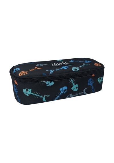 Jacbag Oval Pencil Case-oval Tip Geniş Iç Hacimli Siyah Kalem Kutusu Kalemlik Siyah