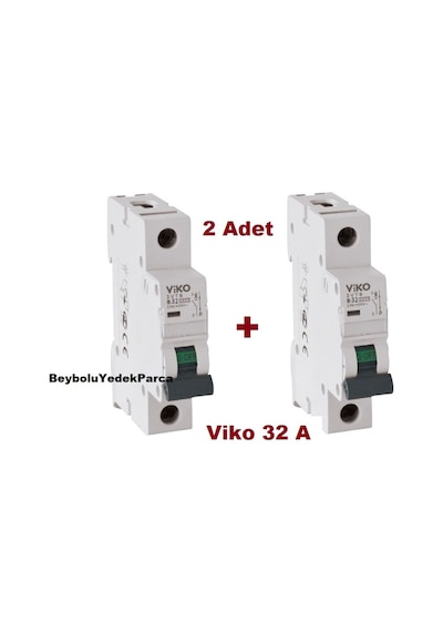 2 Adet Viko 32 Amper Sigorta W Otomat Şartel 32A 32 A B 32 A