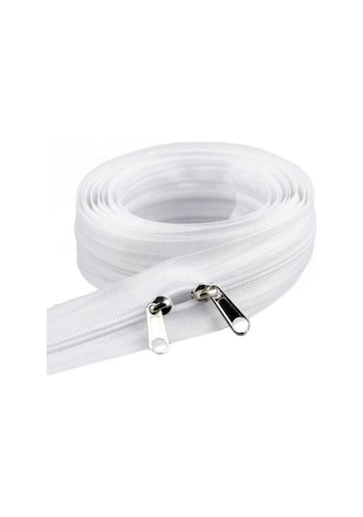 10 Metre Beyaz Fermuar 10 Başlık Tip5