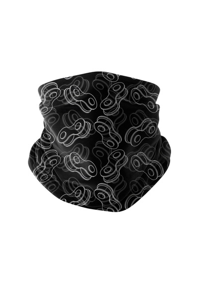 Bobrear Siyah Bisiklet Zinciri Desenli Çok Amaçlı Buff Bandana Boyunluk Çok Renkli
