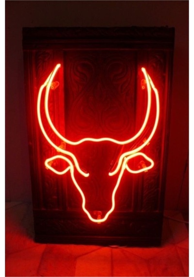 "boğa" Neon Led Tabela Renkli