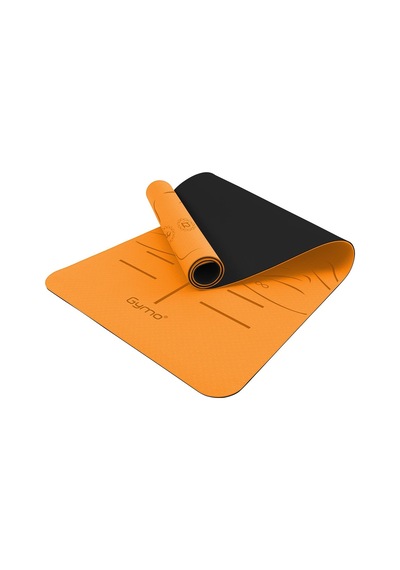 Gymo Sembol Hizalamalı 6mm Tpe Yoga Matı Pilates Minderi Turuncu