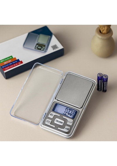 Mini Hassas Terazi 300g/0.01g 6x12 Cm Şeffaf Kapaklı, Pilli