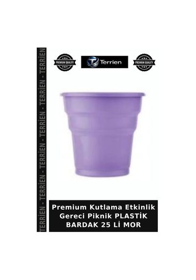 Premium Kutlama Etkinlik Gereci Piknik Plastik Bardak 25 Li Mor