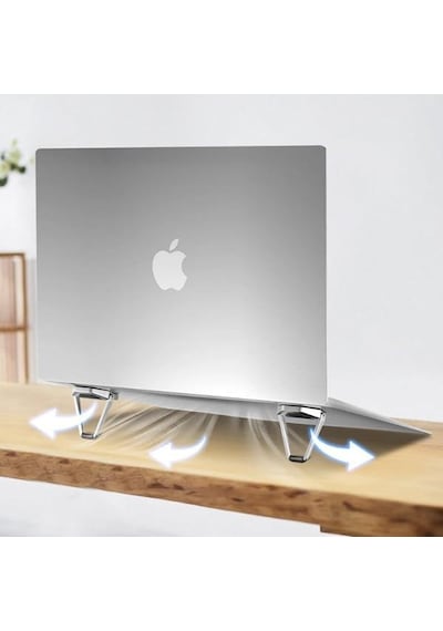 Coofbe Mini Laptop Standı Masaüstü Laptop Tutucu Laptop Standı Portatif Yapışkanlı Laptop Standı Set