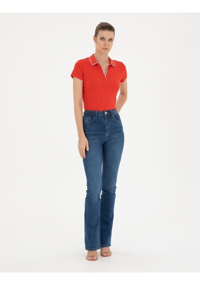 Pierre Cardin Kadın Nar Çiçeği Tişört 50288292-vr239 Nar Çiçeği