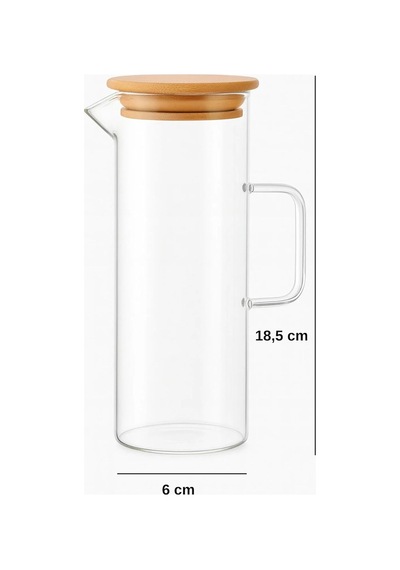 Arvale Lavino 3 Parça 400 Ml Borosilikat Yağlık - Bambu Altlık Ve 2 Adet Bambu Kapaklı Cam Yağdanlık Diğer