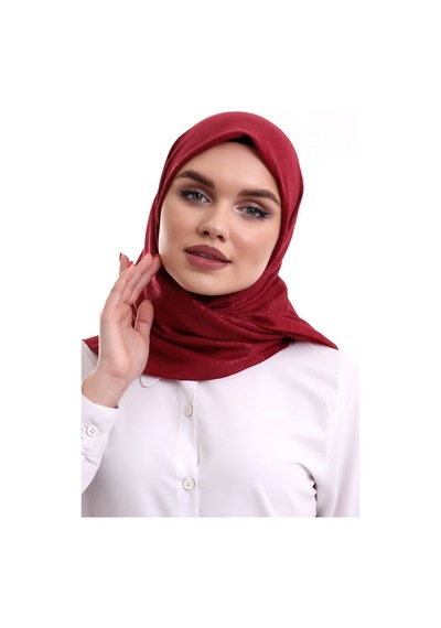 Kofra Desenli Baş Örtü - Kırmızı