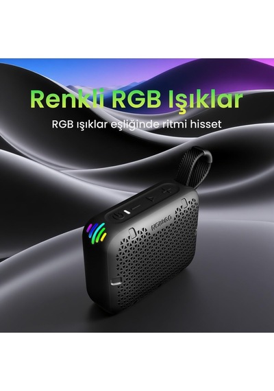 Stone M1 5w Su Geçirmez Taşınabilir Bluetooth 5.4 Hoparlör Kahverengi