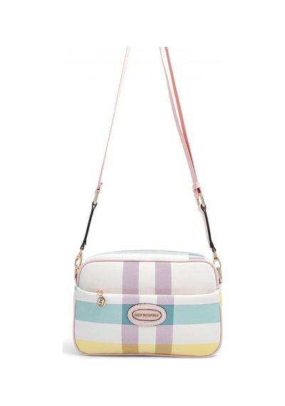 Silver & Polo Silver Polo Lila - Pembe Ekose Kadın Çapraz Çanta Sp1267