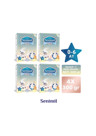 Senimil 1 Mutlu Geceler Bebek Sütü 300 G 4 Adet
