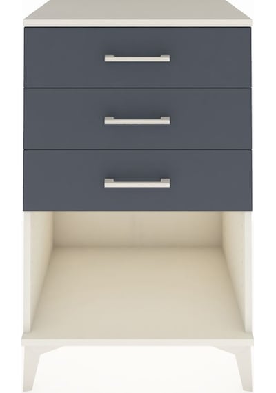 Hyperion Komodin 3 Çekmeceli 60x44x96 Aytaşı-antrasit Aytaşı
